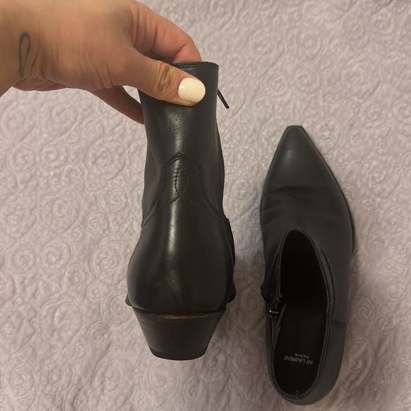 Saint Laurent Pointed-Toe Ankle Boots Size 43.5 - Picture 9 of 12